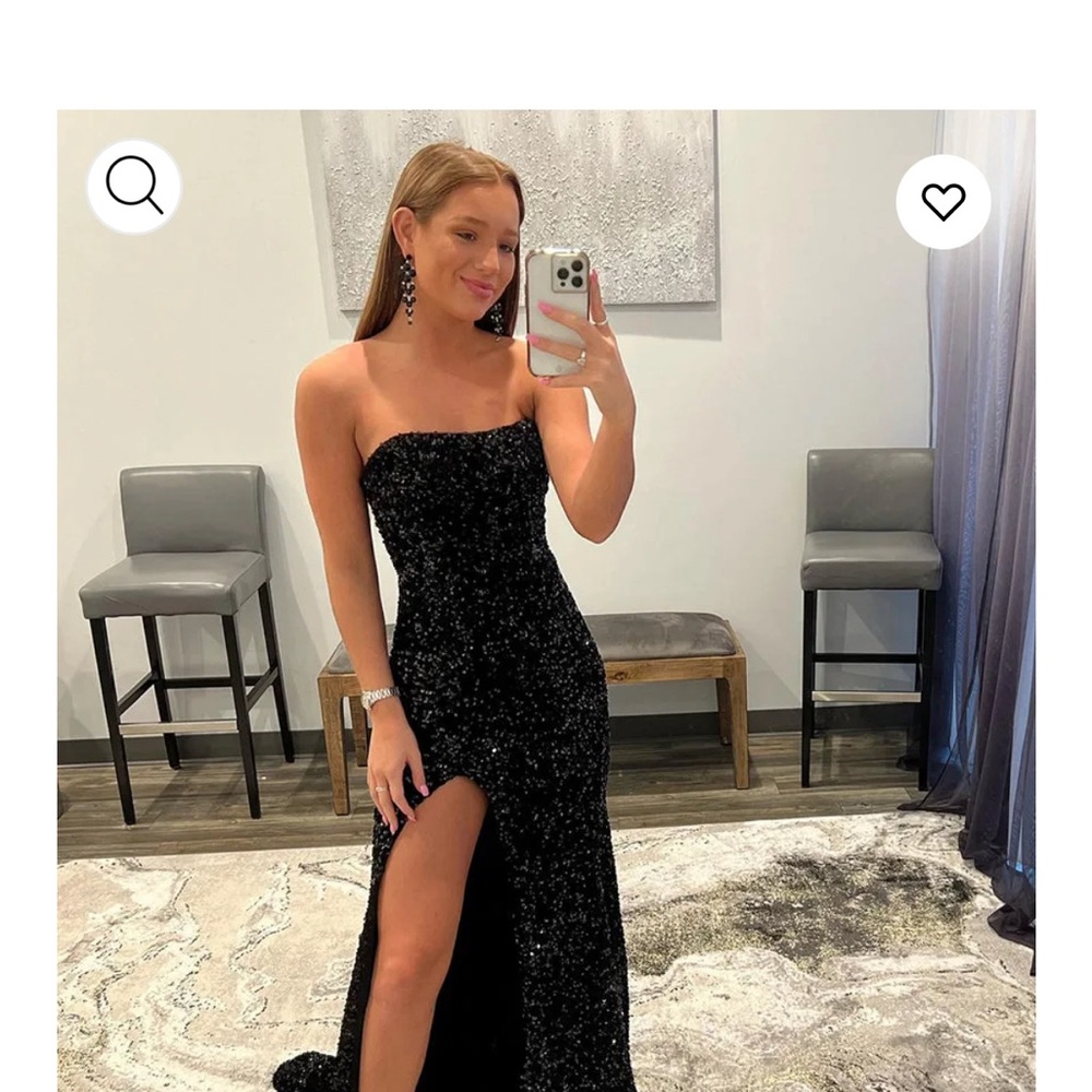 Mermaid Glitter Strapless Long Prom Dress With Sequins